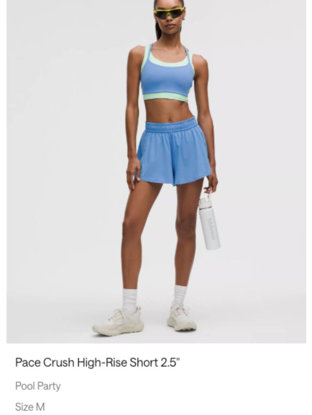 lululemon Pace Crush High-Rise Shorts 2.5” Pool Party Blue Medium